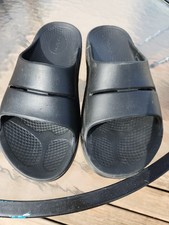 OOFOS OOahh Sport Flex Slide Recovery Sandals Black Men's 9 Womens 11 EUC