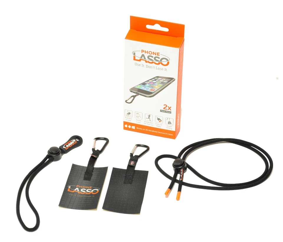 Universal Smartphone Grip Patch With Wrist and Neck Lanyards New - Image 2 of 4