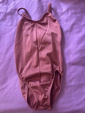 Mstevens Girls XS Brown Sleeveless Spaghetti Strap Dance Leotard