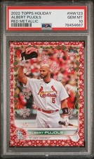 Albert Pujols 2022 Topps Holiday #HW123 Red Metallic /99  PSA 10