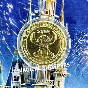Disney Parks 2025 Walt Disney World Polynesian Resort Stitch Gold Medallion Coin