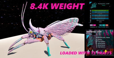  ARK Survival Ascended Rhyniognatha L357 8.4K GEWICHT T3 EIGENSCHAFTEN PS5 PvE PC/XBOX