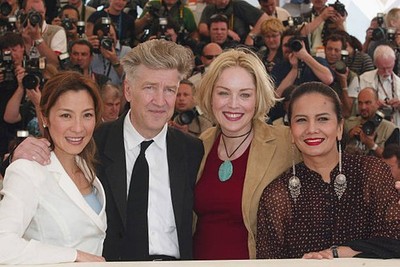 Michelle Yeoh David Lynch Sharon Stone and Christine Hakim 2002- Old Photo