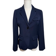 Gap Womens Navy Blue Two Button Blazer Jacket Stretch Size 0 814294-00