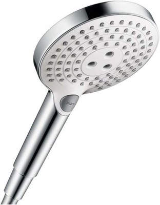 Raindance Select S 125 hand shower, 3 spray modes, white/chrome