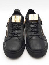 Giuseppe Zanotti Frankie Crocodile Embossed Leather Sneakers Size 43 Eb0326lxzsa