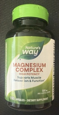 Nature's Way Magnesium Complex , 100 Capsules  Ex 4/28 FREE FAST SHIPPING