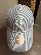 Ferrari Men's Adult Sports Casual Adjustable Blue Striped Baseball Cap Hat