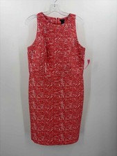 Pre-Owned Ann Taylor Orange Size 10 Knee Length Sleeveless Dress