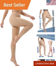 140D Light Compression Pantyhose for Women, 15-20mmHg Graduated Compression T...