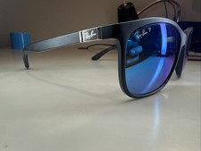 Ray-Ban RB 4330-CH 601-S/A1 56-17 Blue Mirror Polarized CHROMANCE Sunglasses 622