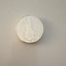 2019 �5 Five Pounds Coin Elizabeth Queen beast yale of Beaufort ( 2oz ) silver