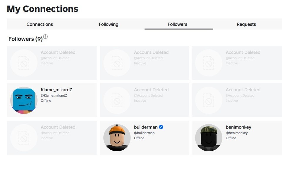2010 Roblox Acc | Builderman is following this acc (dm for more info ...