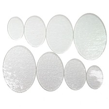 Clear Fusible Precut Ovals COE 90 Bullseye Glass Blanks - 4 Sizes Available