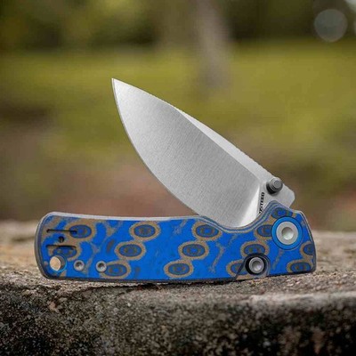 Vosteed Messer Porcupine Blue Ocean Klingenstahl 14C28N Griff Micarta VOSA2614
