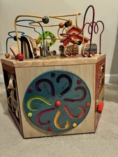 B. Toys (BX1105F) YOUniversity Activity Cube Deluxe Wooden Multicolor