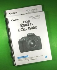 Owners Manual for Canon EOS 1500D Rebel T7 Camera 326 Pages W/Clear Covers 