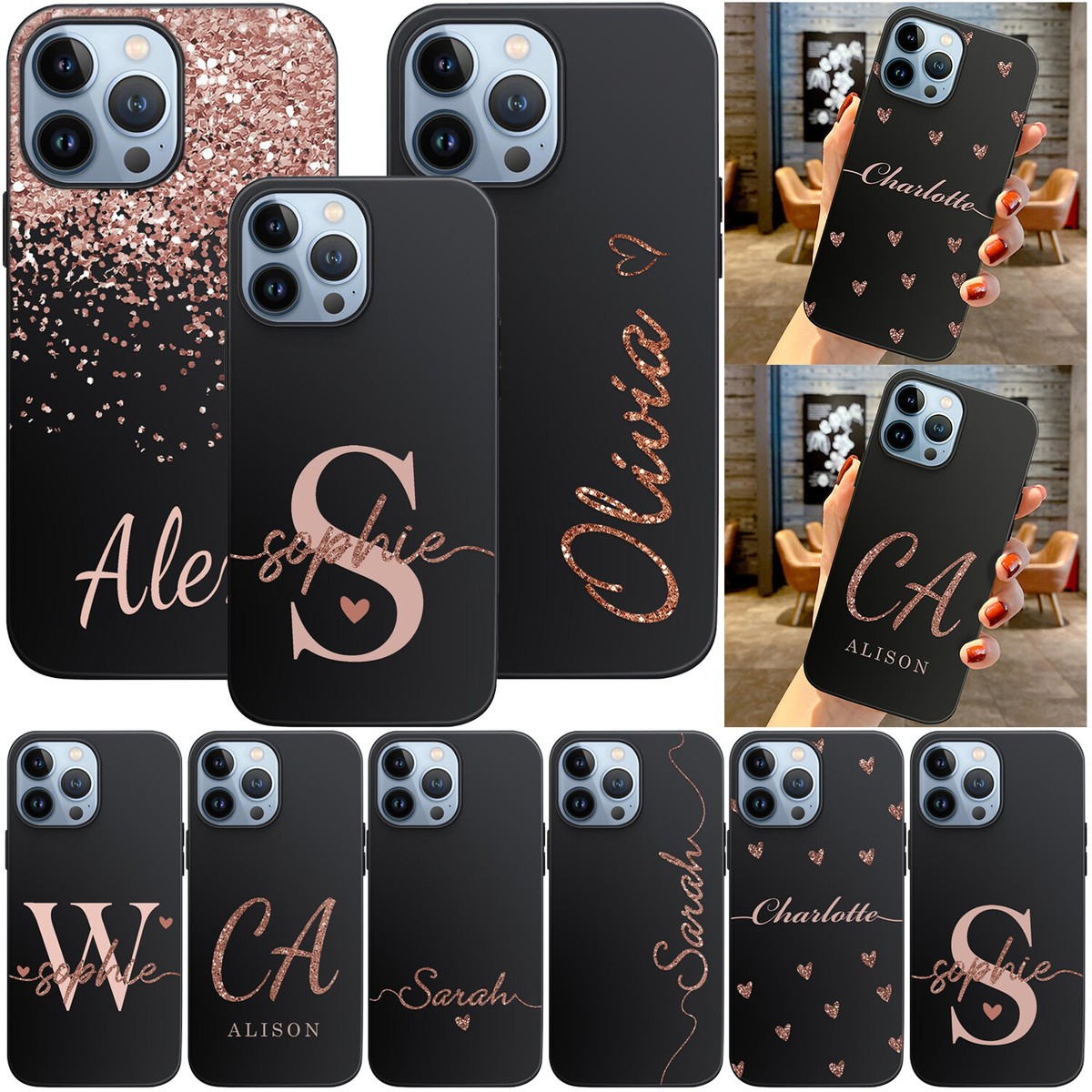Case For iPhone 16 Pro Max 13 12 11 15 14 Glitter Personalized Name Custom Cover | eBay Case For iPhone 16 Pro Max 13 12 11 15 14 Glitter Personalized Name Custom Cover | eBay