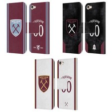CUSTOM WEST HAM UNITED FC 2024/25 KIT LEATHER BOOK CASE FOR APPLE iPOD TOUCH MP3