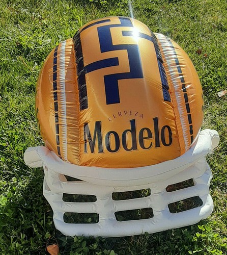 CASCO DE FÚTBOL INFLABLE CERVEZA MODELO HOMBRE CUEVA BAR LICOR TIENDA DECORACIÓN - Imagen 6 de 10