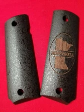 Colt Style 1911/1911A1 Custom Wood Grips. Minnesota Engraved. 