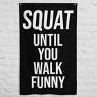 Squat Motivation Flag - Fitness Gym Decor Wall Art