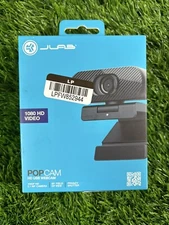 JLab GO POP Webcam, 1080p, 30 fps, Privacy Shutter - WPOPCAMRBLK124