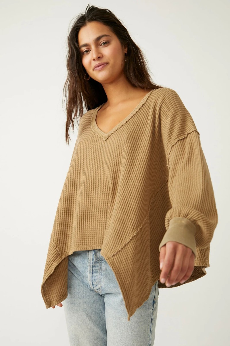 フリーピープル Free People Coraline Thermal レディース Sweaters Olive Tapenade 91jFX0UAK8L._UY1000_.jpg
