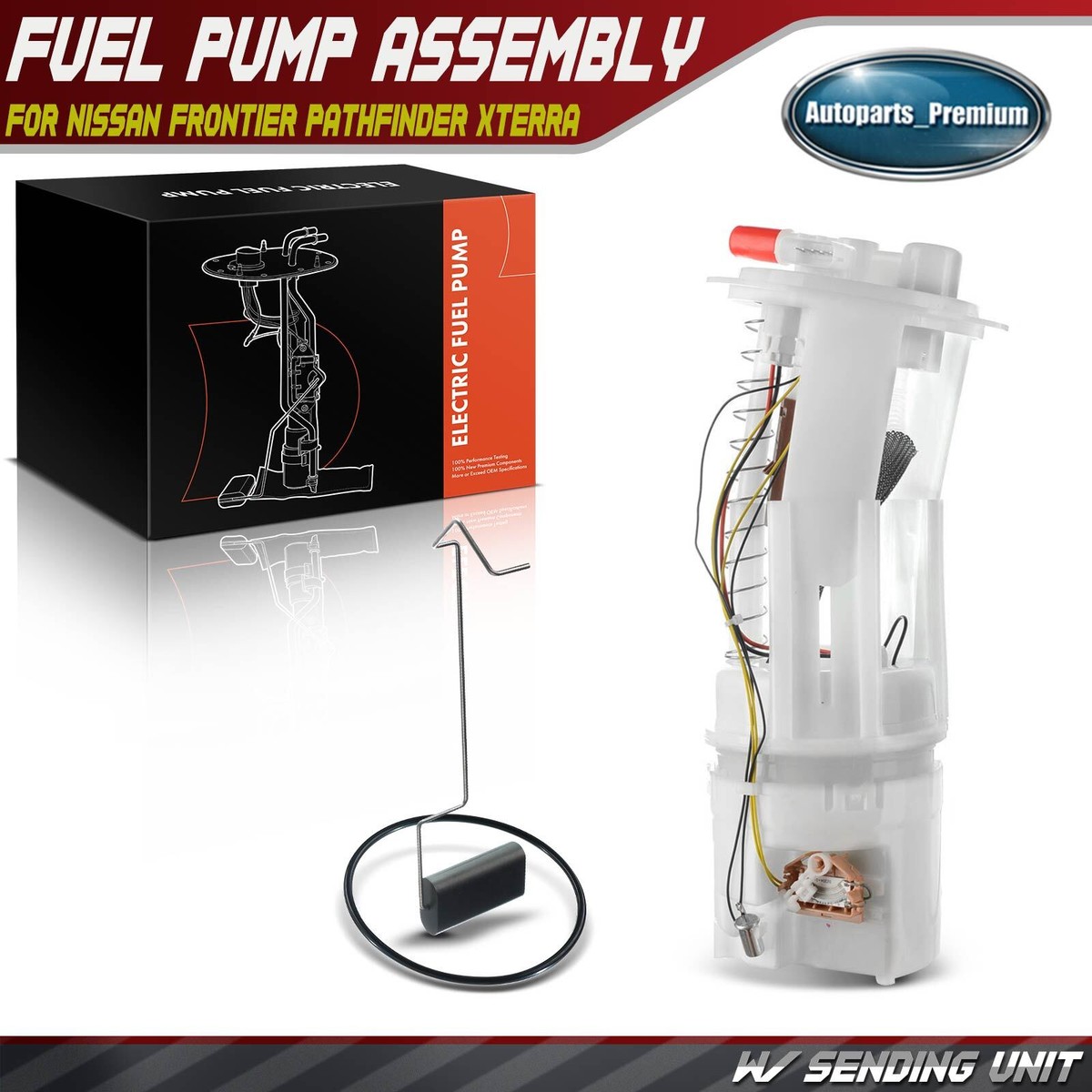 Electric Fuel Pump & Sending Unit Assembly - Compatible With 2005-2019 Nissan Frontier, Pathfinder, Xterra 2.5L 4.0L (Replaces E8743M)