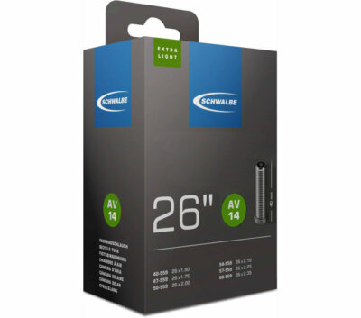 Schwalbe Fahrradschlauch AV14 26'' 40-559/60-559 EXTRA LIGHT 130 g Autoventil 