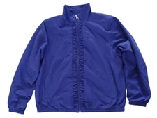 Womens Napa Valley Jacket Sz M Blue Track Active Walk Sport Padded Shoulders