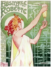 7572.Decoration Poster.Home Room wall art design.Absinthe.Nouveau fashion model