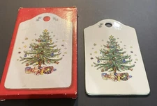Vintage NIKKO Holiday Christmas Tree Porcelain Snack Cheese Board Decor  UIB
