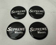 Set Of 4 Supreme Wheel Emblem Logo 1.5 Diameter For Wheel Rim Center Caps