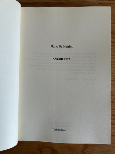 ANTARCTICA ROMANZO THRILLER DI MARIO DE MARTINO EDIZIONE CASINI 2012 - Picture 4 of 9
