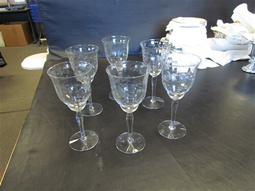 CRYSTAL VINTAGE WINE GLASS DEPRESSION ETCHED FLORAL SET OF 6 | eBay CRYSTAL VINTAGE WINE GLASS DEPRESSION ETCHED FLORAL SET OF 6 | eBay