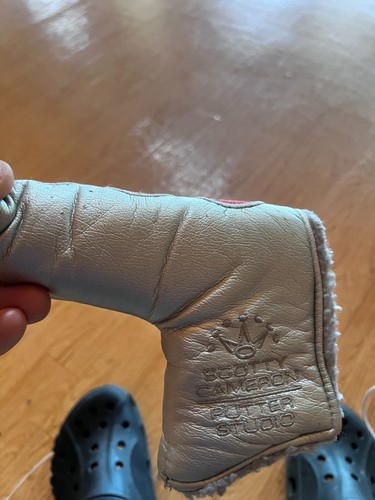 Scotty Cameron Studio SILVER 3 red Dot Putter head cover Headcover-SEE PICTURES