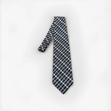 Rare 90’s Vintage Slazenger After Golf Men’s 3.5” Neck Tie Plaid Preppy Classic