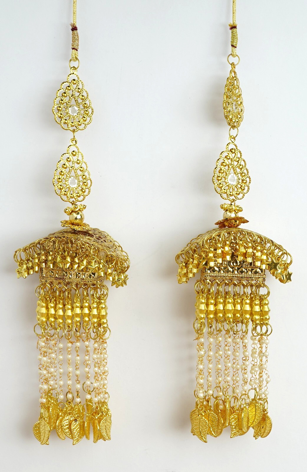 Hand Hanging Kalire Punjabi Traditional Handmade Golden Color For Brides FCL