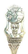 VINTAGE 1970 EXPO OSAKA JAPAN SILVER-PLATED COLLECTIBLE SOUVENIR BABY'S SPOON