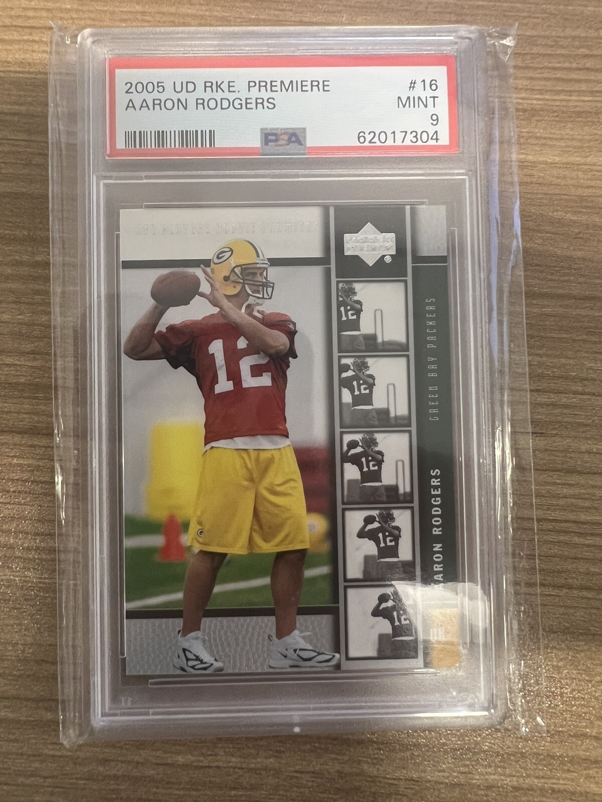 2005 Upper Deck Rookie Premiere Aaron Rodgers #16 Rookie Card PSA 9 MINT