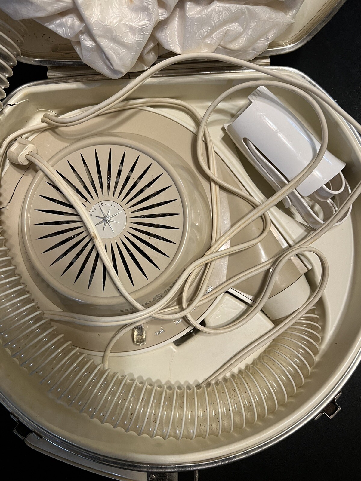 Vintage General Electric Deluxe Hair Dryer & Carrying Case