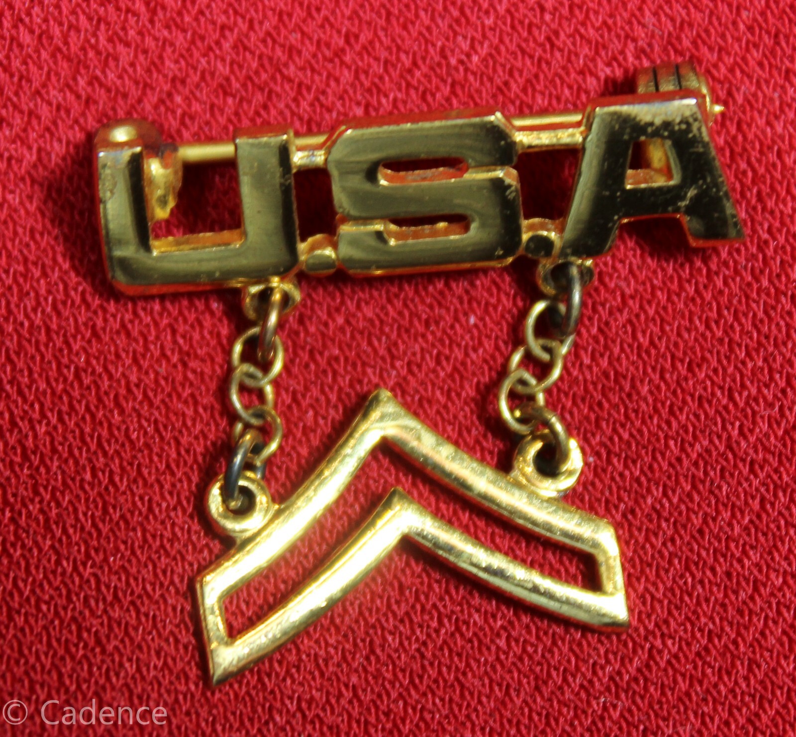 US WW2 Home Front Sweetheart Pin Back Army Corporal Rank Pin Sterling ...