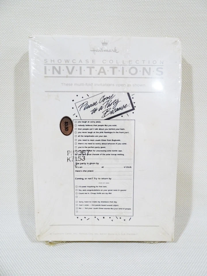 Новые из старых запасов винтажные приглашения и конверты для вечеринок 80-е 90-е Hallmark Girl Talk Style пастель 8 шт. - Изображение 4 из 4