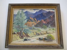 CHARLES FINANCE IMPRESSIONIST OIL PAINTING LANDSCAPE LISTED DESERT CALIFORNIA