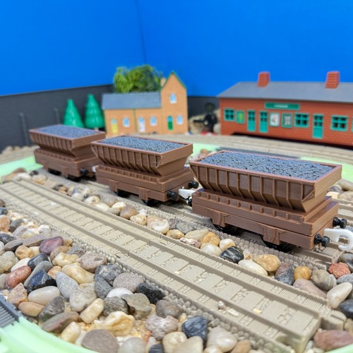 Tren de carga Trackmaster Plarail 3 tolva de carbón personalizado marrón - Thomas & Friends - Imagen 2 de 20