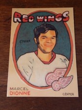 Hockey Art Card Print of Marcel Dionne Rookie
