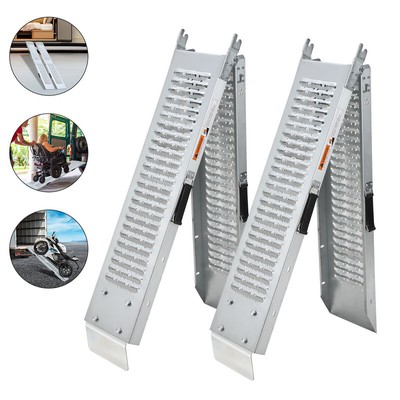 2X Auffahrrampe Laderampe Auffahrschiene Faltbar 400kg Klappbar Rampe