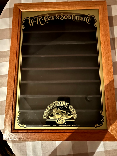 W.R. Case & Sons Cutlery Co. Vtg Knife Display Wooden Cabinet 18"x13.25"x2.25"
