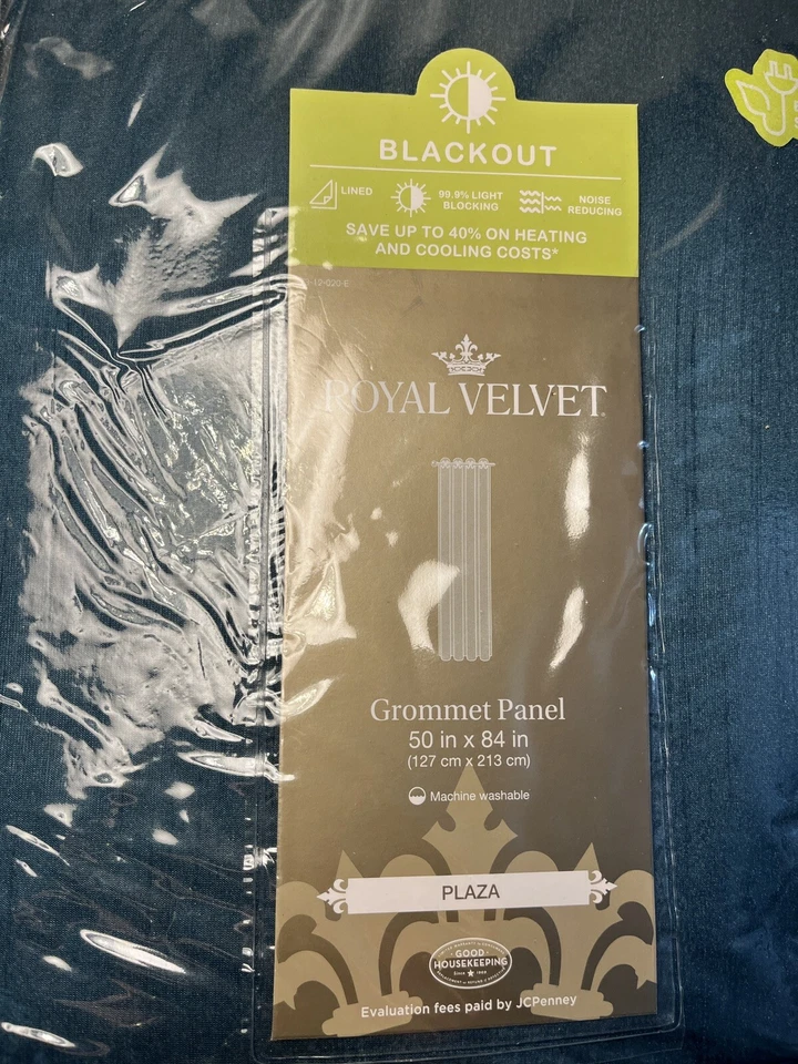 JC Penney ROYAL VELVET Plaza Grommet Panel BLACKOUT 50x 84”Stargazer - Image 2 of 4